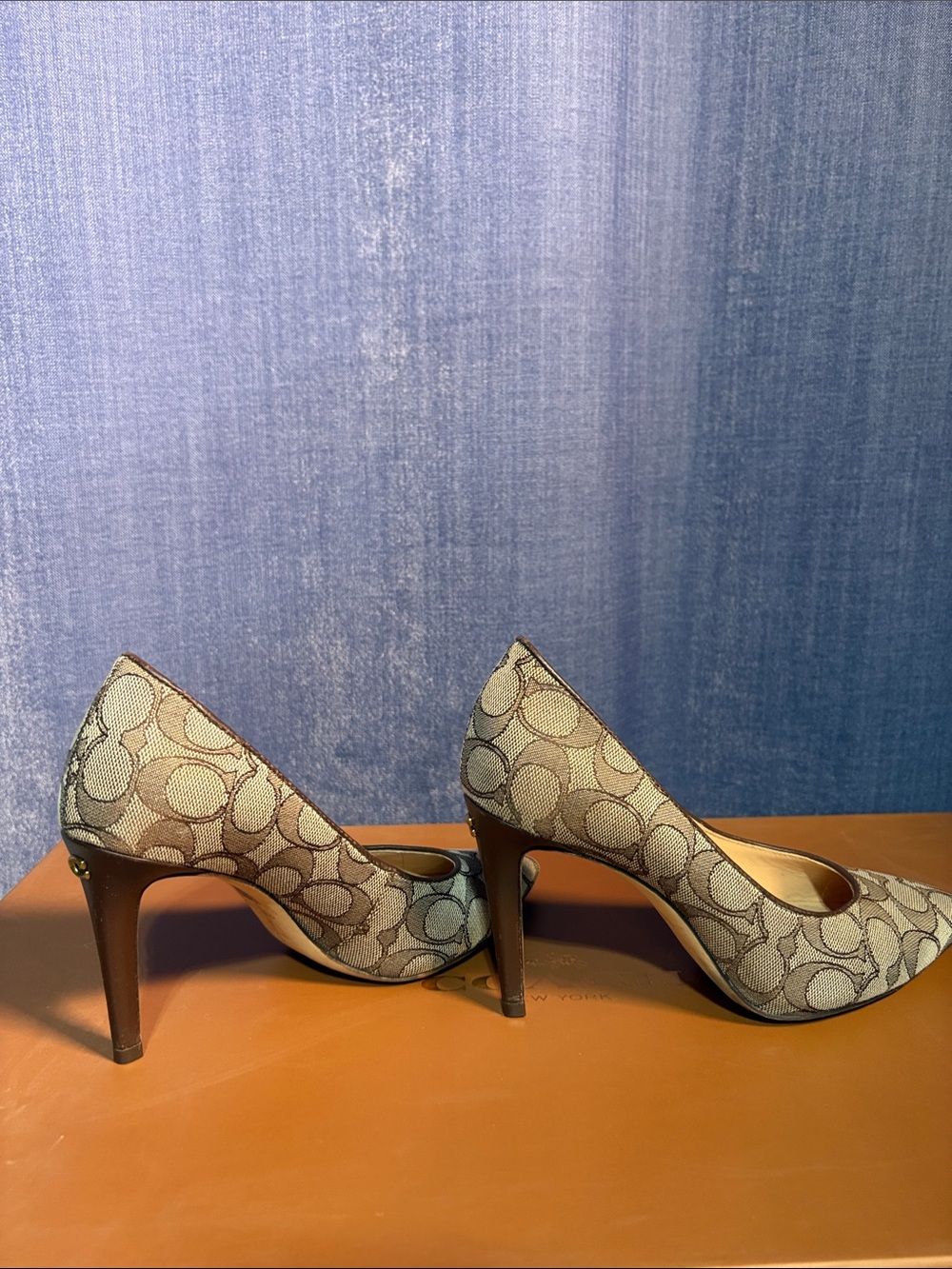 💠Coach Brown Monogram Pointed-Toe Pumps - Picture 4 of 7